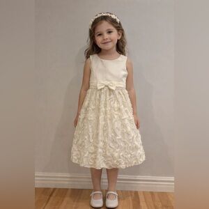Cinderella Ivory Rosette Kids Dress